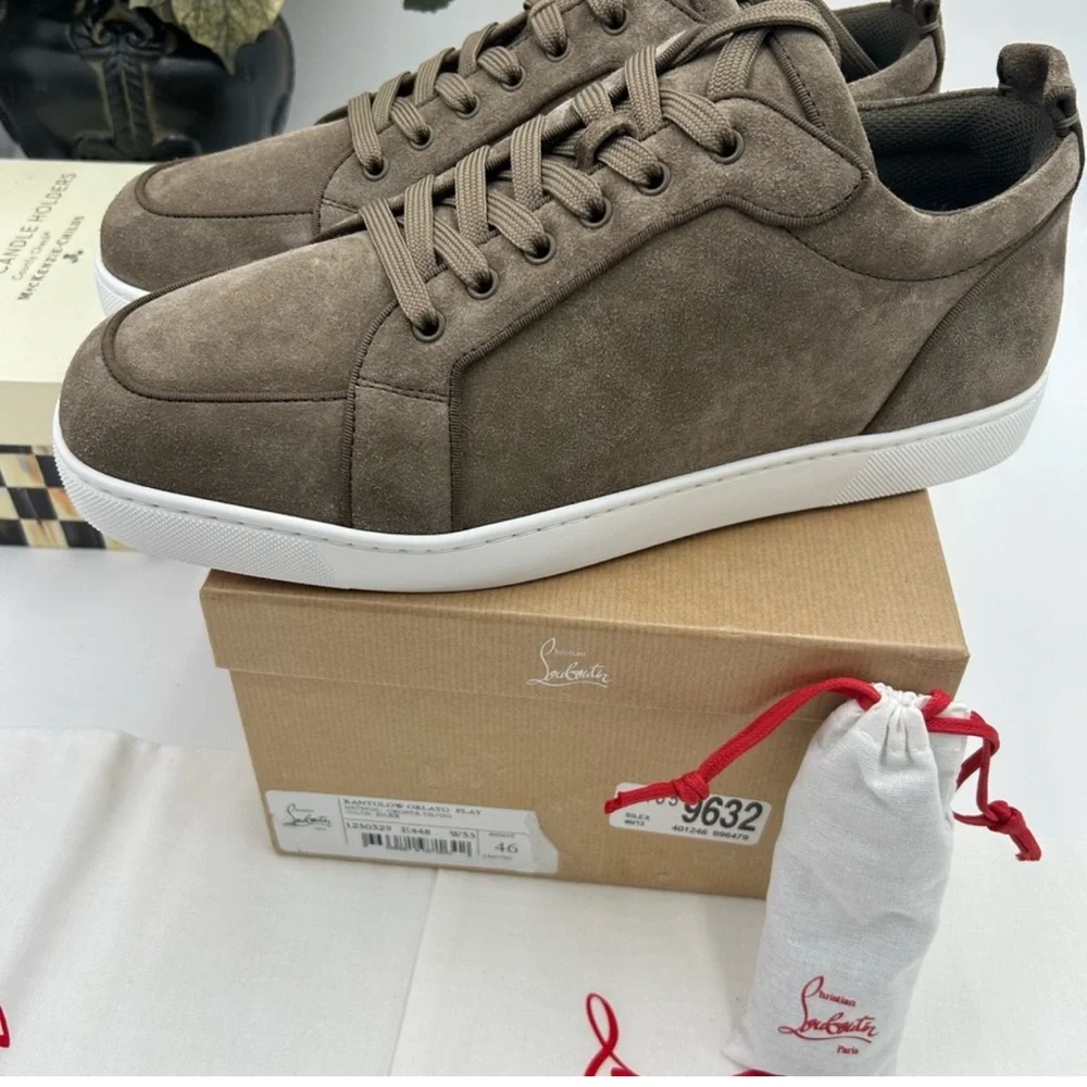 Men’s Christian Louboutin Rantulow Suede Sneakers size 46 made in Italy - Picture 3 of 13